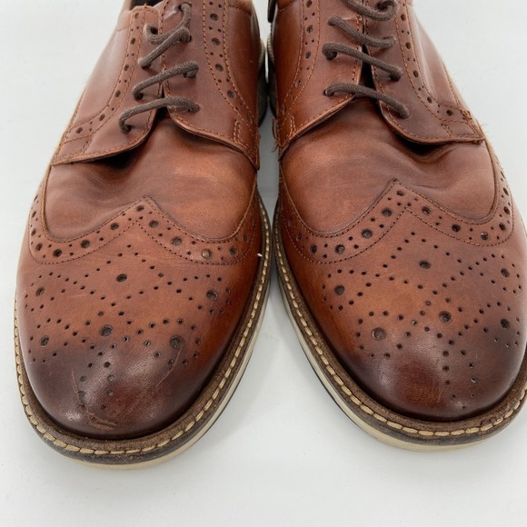 ECCO Phorene Derby Oxford Brown Leather Made in Portugal Loafer Shoe Men's 9 - Picture 5 of 15